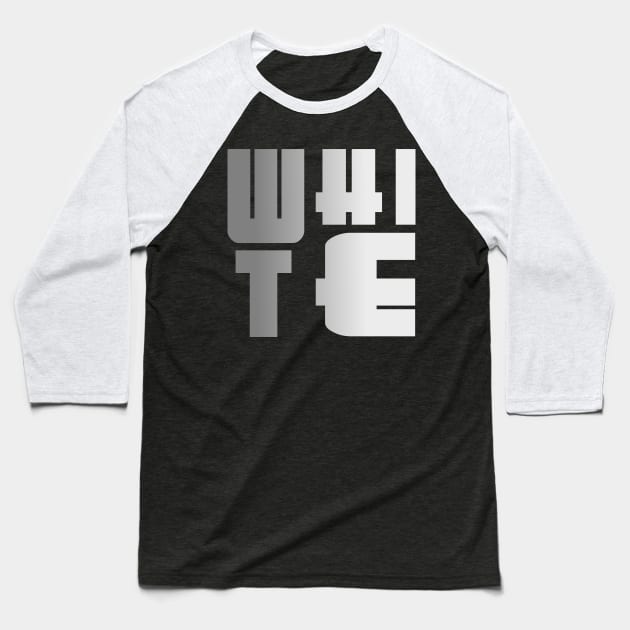 White, name, tipography Baseball T-Shirt by Furashop